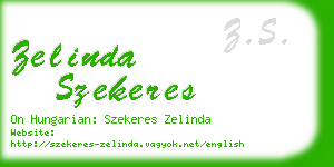 zelinda szekeres business card